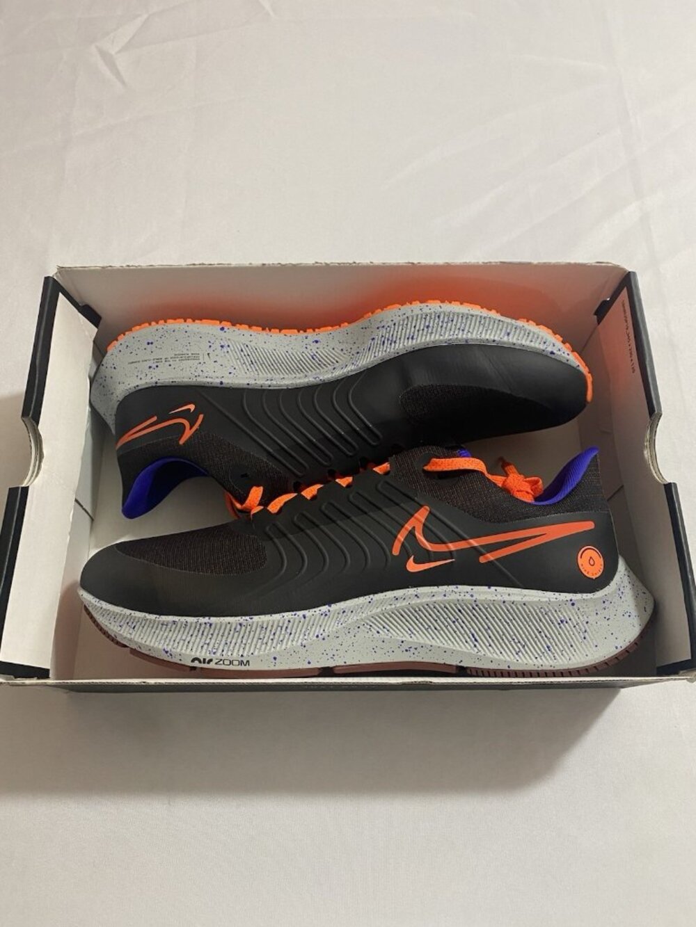 New Mens Size 12 - Nike Air Zoom Pegasus 38 Shield Black Total Orange DC4073 003